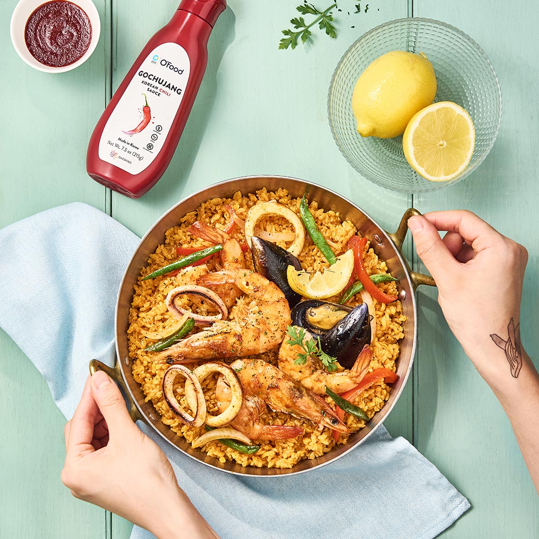 Seafood Gochujang Paella